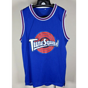 1996 Space Jam Looney Tunes Tune Squad Jersey Michael Jordan Blue Men's Sz L